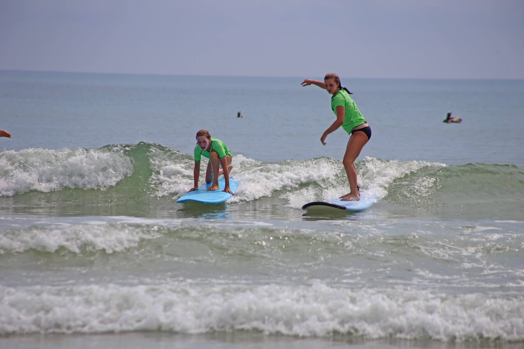 Girls Surfing
