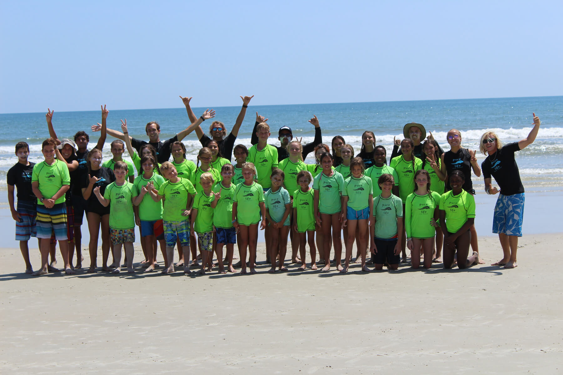 Surf camp group