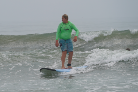 Braden surfing