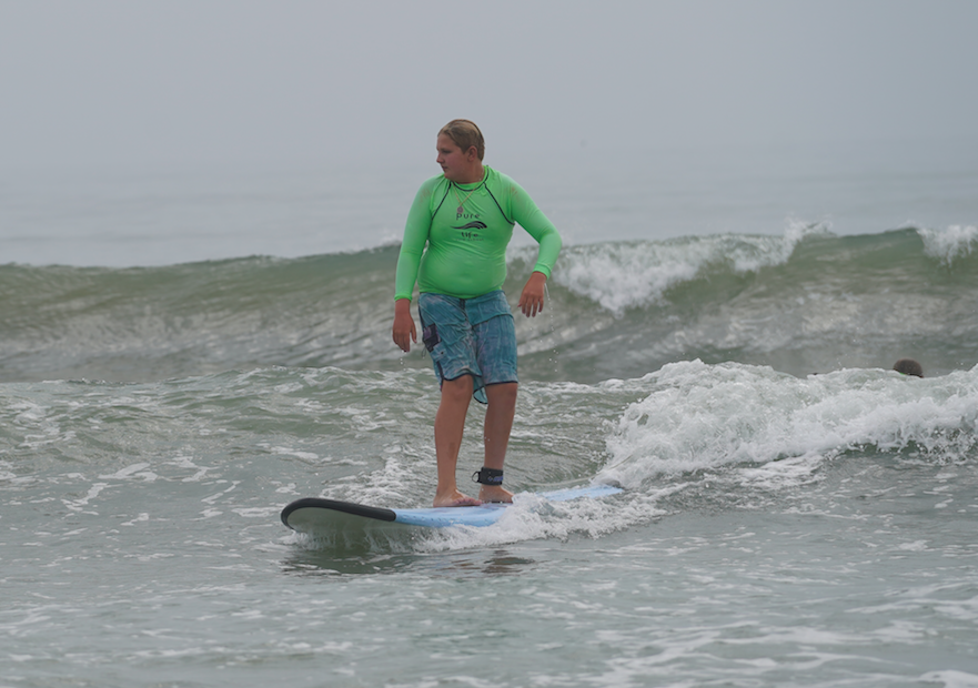 Braden surfing